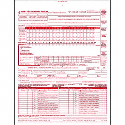 JJ KELLER 8551 Canadian Drivers Logbook With Carbon