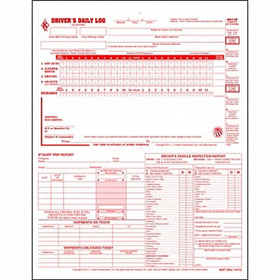 JJ KELLER 8547 Drivers Logbook 5 In 1 Carbonless PK31