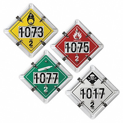 JJ KELLER 3750 DOT Container Placard 13-3/4 Label W