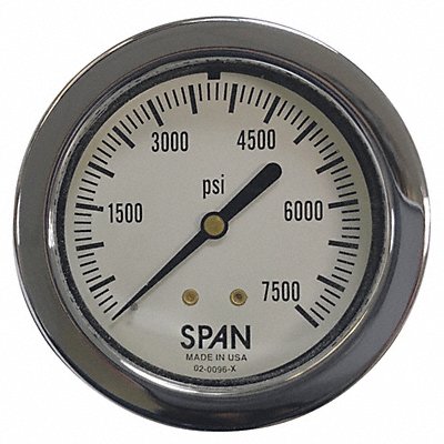 THUEMLING LFPSCBA10000 K4577 Pressure Gauge 0 to 10000 psi 2-1/2 Dial