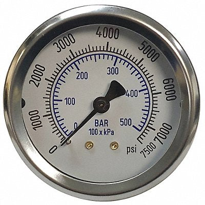 THUEMLING SCSCBA10000 K4578 Pressure Gauge 0 to 10000 psi 2-1/2 Dial
