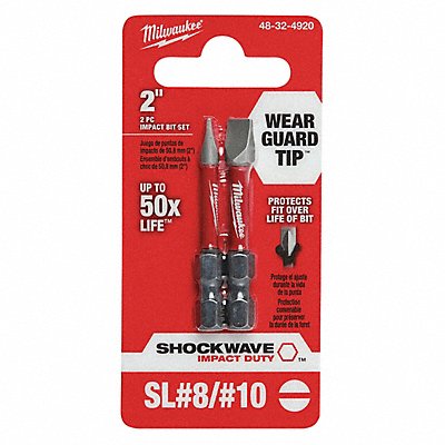 MILWAUKEE 48324920 Power Bit 1/4 Shank Size 2 Bit L PK2