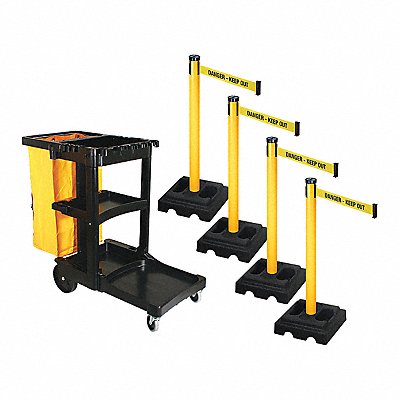 RETRACTA-BELT PSBK302PYWDKO Barrier Systems Post Yellow 10 ft Belt
