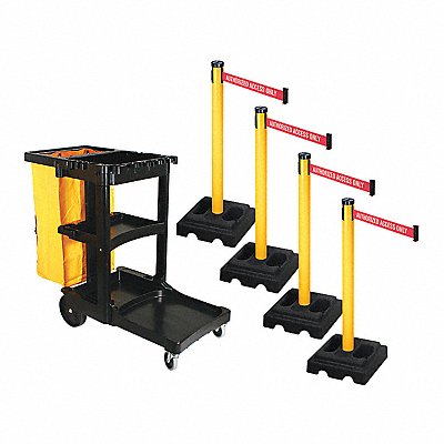 RETRACTA-BELT PSBK302PYWAAO Barrier Systems Post Yellow 10 ft Belt
