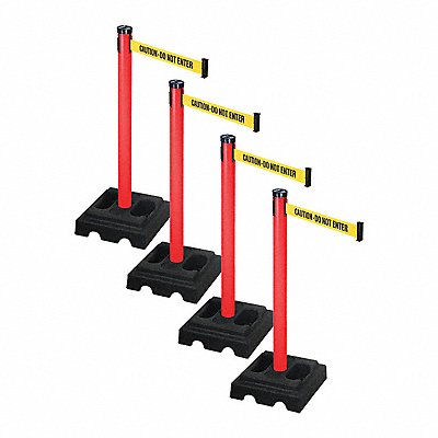 RETRACTA-BELT PSBA302PRDCAU Barrier Systems Post Red 10 ft Belt