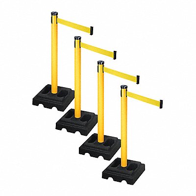 RETRACTA-BELT PSBA302PYWYW Barrier Systems Post Yellow 10 ft Belt