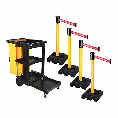 RETRACTA-BELT PSBK322PYWAAO Barrier Systems Post Yellow 15 ft Belt