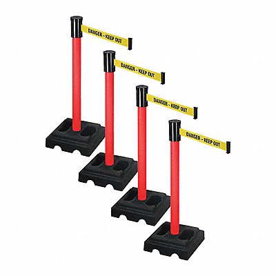 RETRACTA-BELT PSBA322PRDDKO Barrier Systems Post Red 15 ft Belt