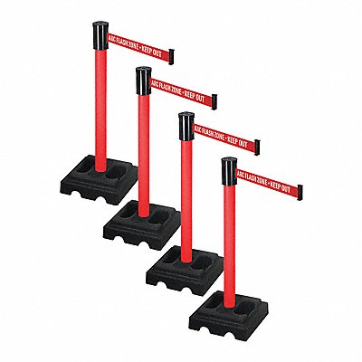 RETRACTA-BELT PSBA322PRDARC Barrier Systems Post Red 14 ft Belt