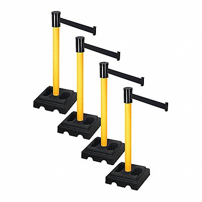 RETRACTA-BELT PSBA322PYWBK Barrier Systems Post Yellow 15 ft Belt