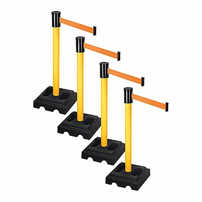 RETRACTA-BELT PSBA322PYWOR Barrier Systems Post Yellow 15 ft Belt