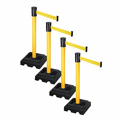 RETRACTA-BELT PSBA322PYWYW Barrier Systems Post Yellow 15 ft Belt