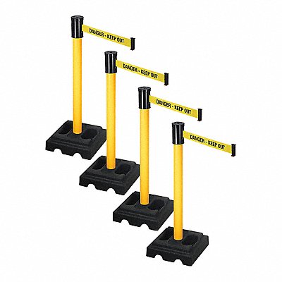 RETRACTA-BELT PSBA322PYWDKO Barrier Systems Post Yellow 15 ft Belt