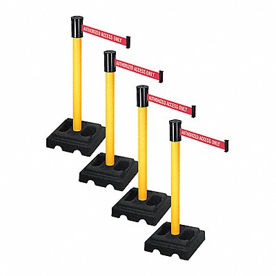 RETRACTA-BELT PSBA322PYWAAO Barrier Systems Post Yellow 15 ft Belt
