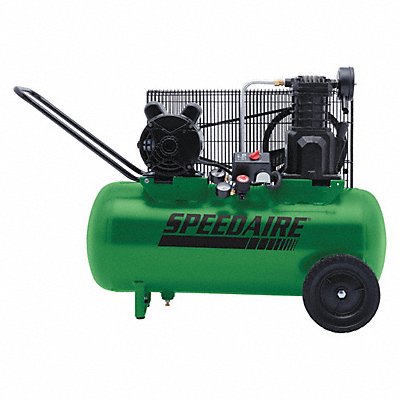 SPEEDAIRE 52YM09 Portable Air Compressor 15gal Horizontal