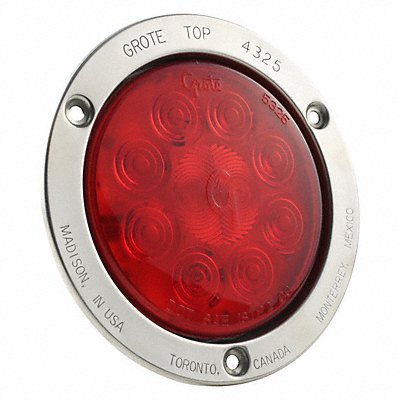 GROTE 53302 Stop/Turn/Tail Light Round Red