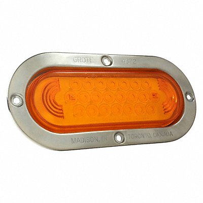 GROTE 53973 Stop/Turn/Tail Light Oval Yellow 7-1/4 L