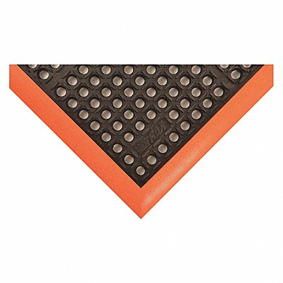 NOTRAX 34L284 Drainage Mat Black wOrngBrdr 3ft4 x4ft4