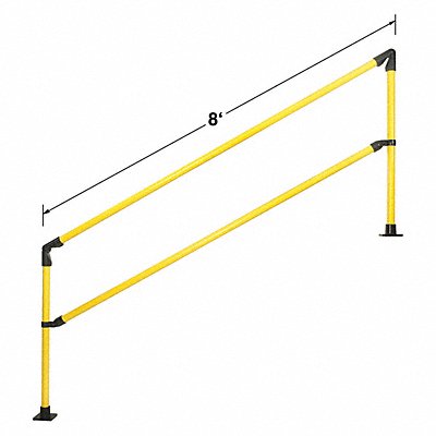 HOLLAENDER 50251 Stair Railing Steel 5 H 96 L