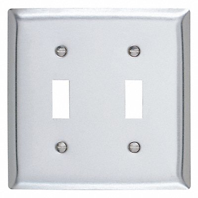 LEGRAND SS2 Toggle Wall Plate Brushed Finish Silver