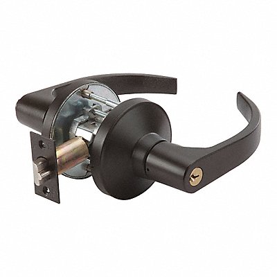 GRAINGER GP115BSN613234ASASCC Door Lever Lockset BSN Curved Style