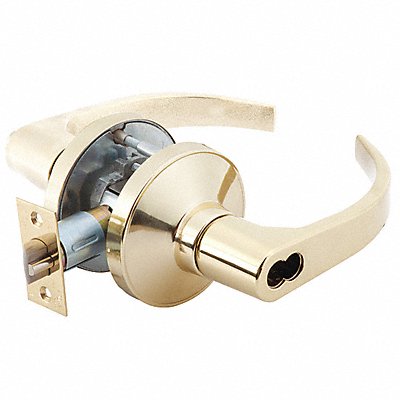 GRAINGER GP116BSN605234ASASFL Door Lever Lockset BSN Curved Style
