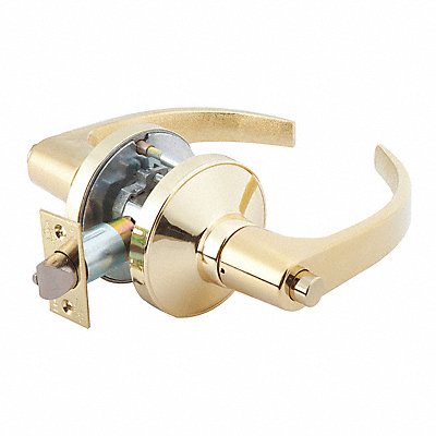 GRAINGER GP176BSN605234ASA Door Lever Lockset BSN Curved Style