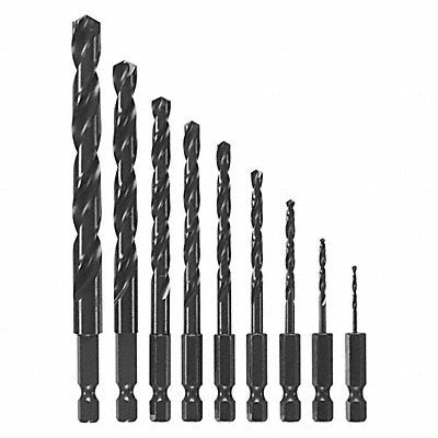 BOSCH BL9IM Hex Shank Drill Set 9pc HSS