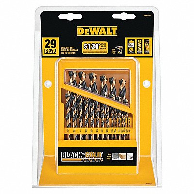 DEWALT DWA1189 Jobber Length Drill Set 29pc HSS