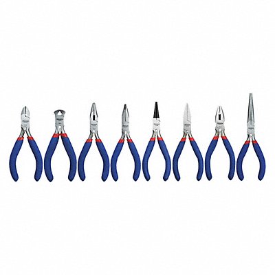 WESTWARD 53JW91 Plier Set Dipped 8 Pcs