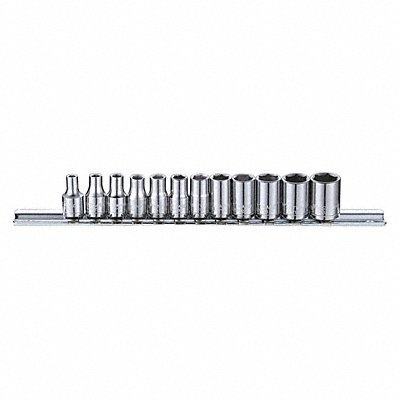 WESTWARD 53PN29 Socket Set Chrome 22-32 mm 12Pt