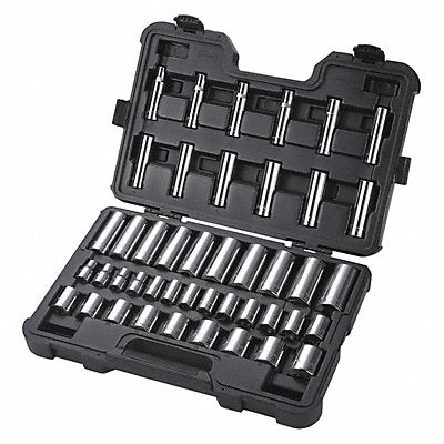 WESTWARD 53PN54 Socket Set 1/2 in Drive Size 44 Pieces
