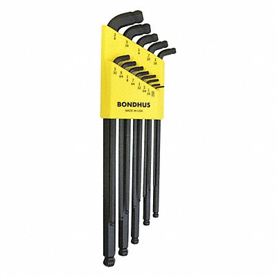 BONDHUS 67037 Hex Key Set L 3 5/32 to 7 27/32