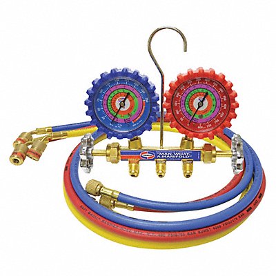 UNIWELD QS4L5HEZ Mechanical Manifold Gauge Set 60 L Hose