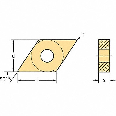 WALTER VALENITE DNMG150608MP5WPP10S Diamond Turning Insert DNMG Carbide