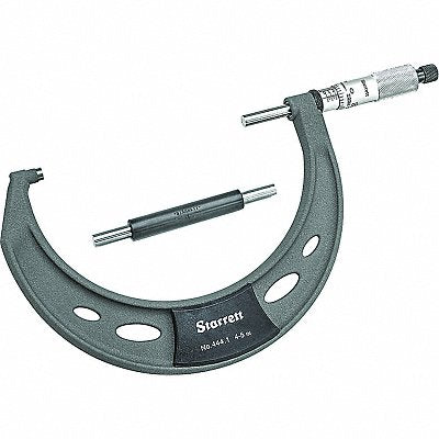 STARRETT T4441XRL5 Outside Micrometer 4 to 5 Range Ratchet