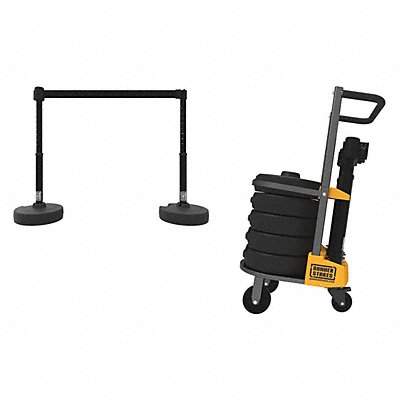 BANNER STAKES PL4000B PLUS Cart Pkg Blank Black Banner