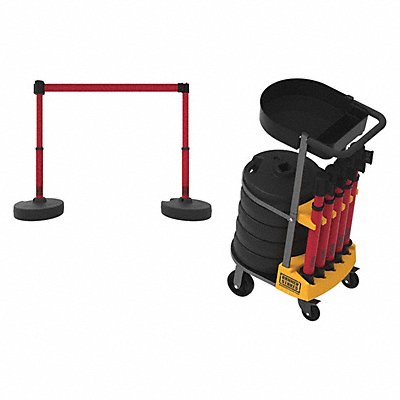BANNER STAKES PL4000RT PLUS Cart Pkg w/Tray Blank Red Banner