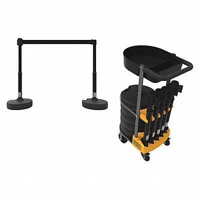 BANNER STAKES PL4000BT PLUS Cart Pkg w/Tray Blank Black Banner