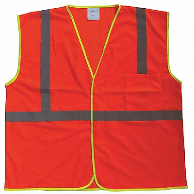 CONDOR 53YK38 J6012 U-Block Vest Class1 Orange/Red 4XL/5XL