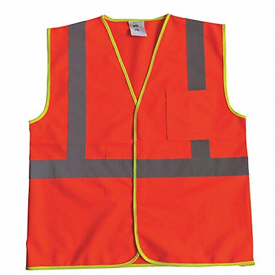 CONDOR 53YK46 J6013 U-Block Vest Class1 Orange/Red 4XL/5XL