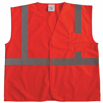 CONDOR 53YL01 J6017 U-Block Vest Class2 Orange/Red L/XL