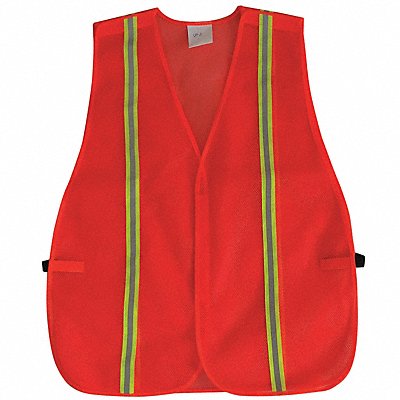 CONDOR 53YM01 J6044 Back Stp Vest Unrated Orange/Red Univ