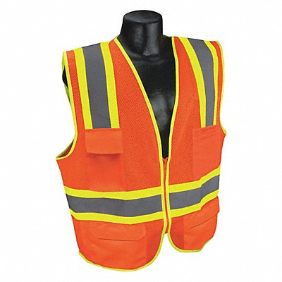 CONDOR 53YM30 J6027 High Visibility Vest Orange/Red 4XL