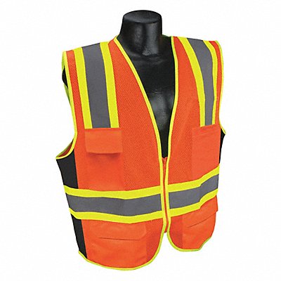 CONDOR 53YM74 High Visibility Vest Orange/Red L