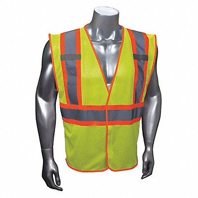 CONDOR 53YN51 J6037 High Visibility Vest Yllw/Green 2XL/3XL