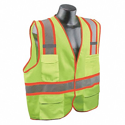 CONDOR 53YN67 J6039 High Visibility Vest Yllw/Green 2XL/3XL