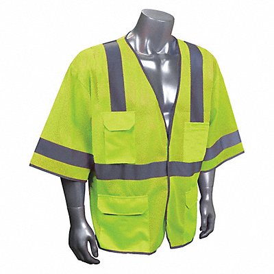 CONDOR 53YP09 J6042 High Visibility Vest Yllw/Green 4XL/5XL