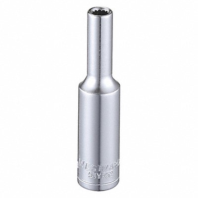WESTWARD 53YR52 Socket Steel Chrome 4 mm