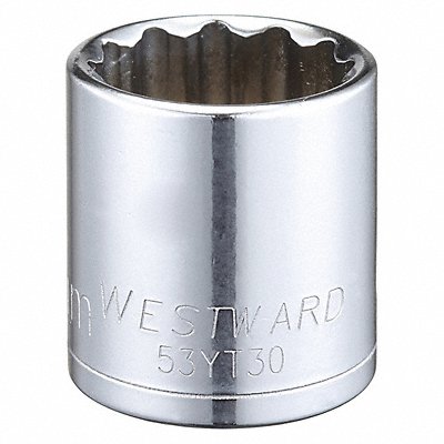 WESTWARD 53YT30 Socket Steel Chrome 22 mm